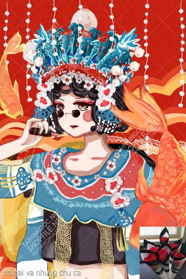 co gai va nhung chu ca